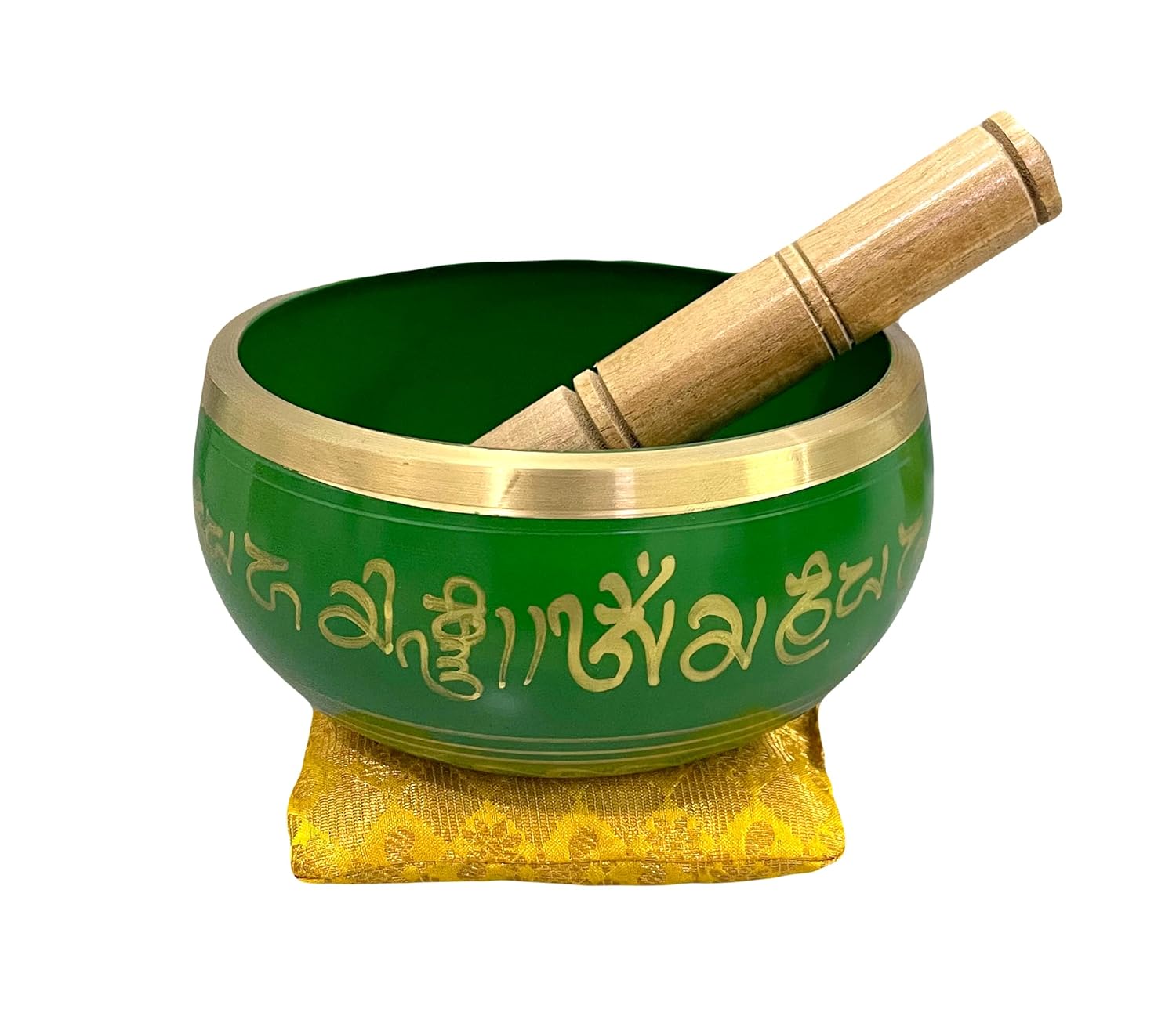 WIGANO 6 inches Green Singing Bowl for Meditation